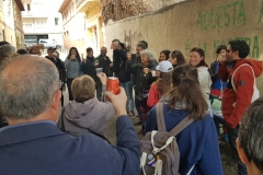 Brindant després d'haver aconseguit la catalogació de l'alzina.
