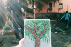 Jornada de dibuix sota l'alzina.