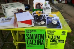 3 de març. Taula petitòria i informativa al Jardí del Silenci.