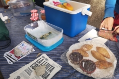 Tast de productes a la festa de la primavera del 31 de març.